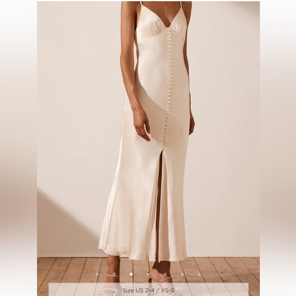 SHONA JOY La Lune Bias Slip Dress (in Cream) SIZE US 2- Shona Joy Sizing (XS)